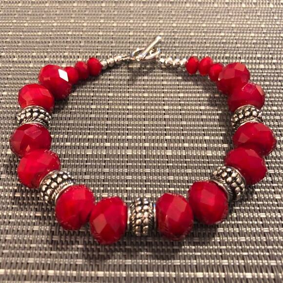 Ruby Red Crystal Bracelet - Picture 2 of 6